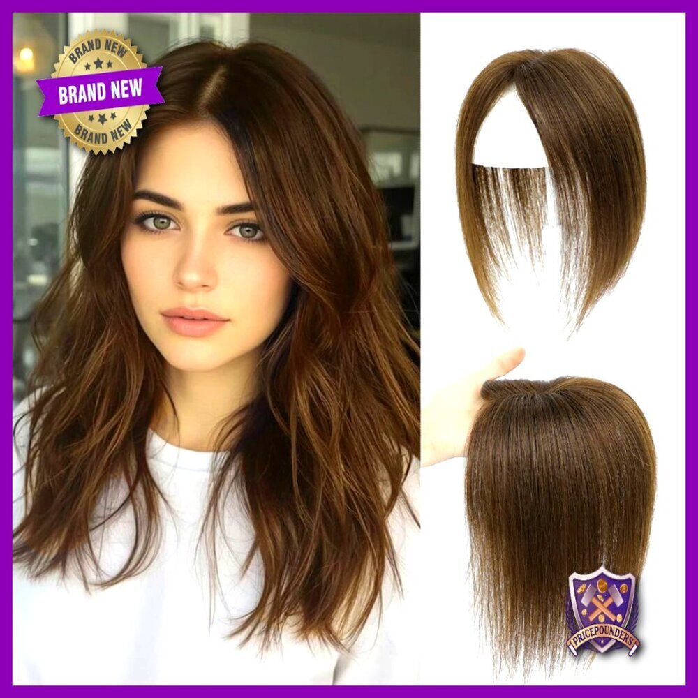Real Human Hair Topper No Bangs Swiss Base 3D 360 Cover Glue Free Shedding Free